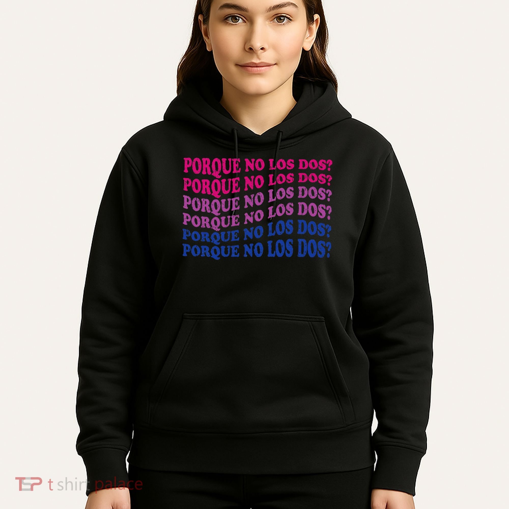 Porque No Los Dos Why Not Both Spanish Mexico Bisexual Pride Hoodie