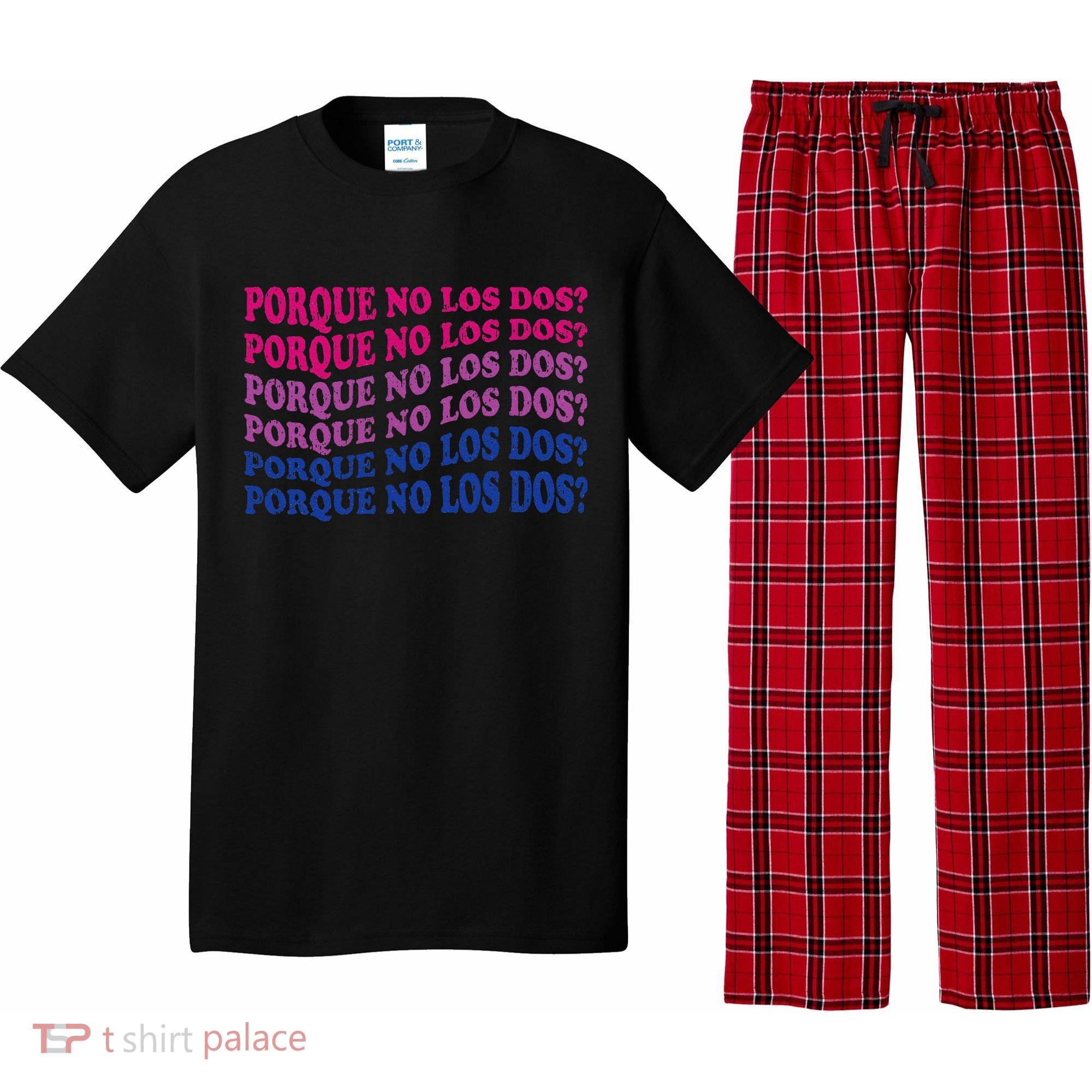 Porque No Los Dos Why Not Both Spanish Mexico Bisexual Pride Pajama Set