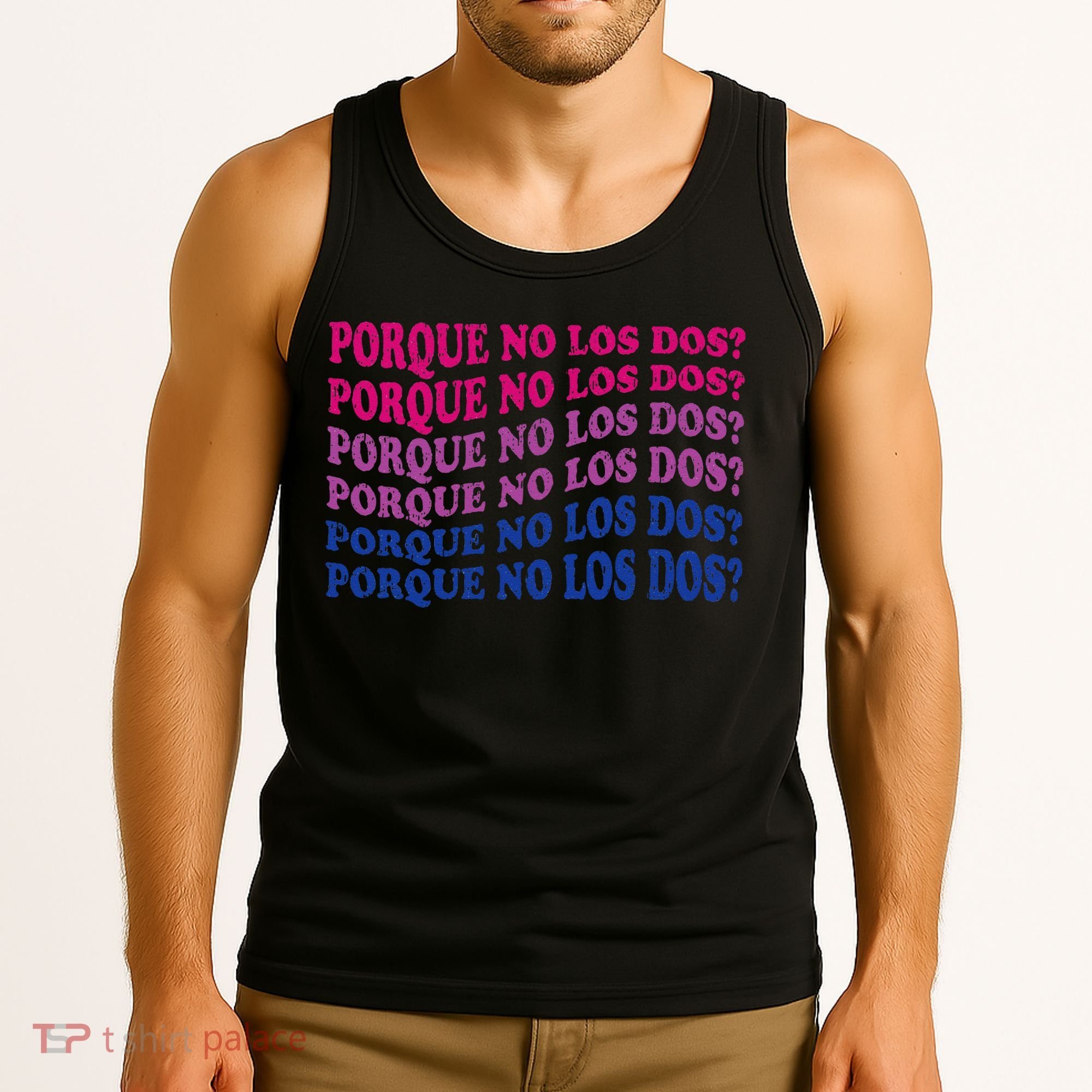 Porque No Los Dos Why Not Both Spanish Mexico Bisexual Pride Tank Top