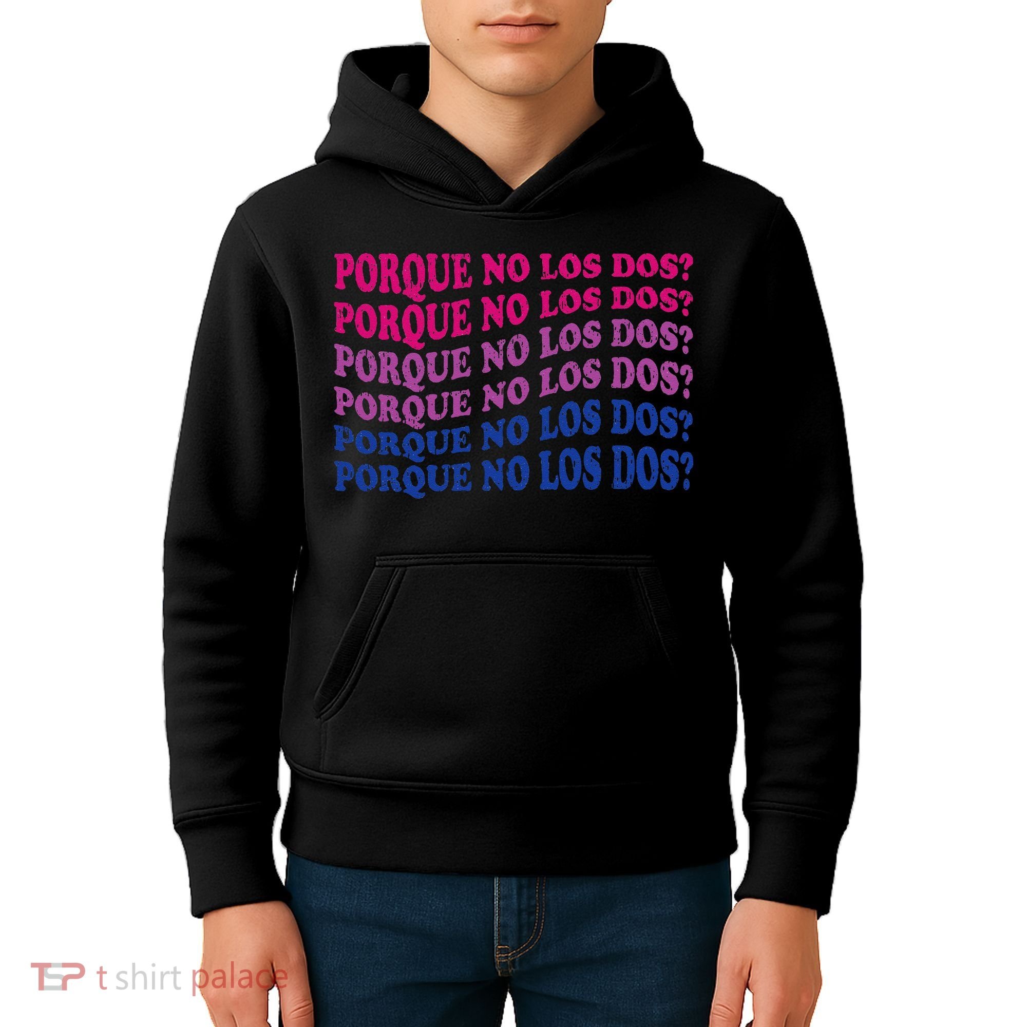 Porque No Los Dos Why Not Both Spanish Mexico Bisexual Pride Kids Hoodie