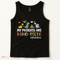 Pediatric Nurse My Patients Are Dino-Mite Dinosaur  Tank Top thumb 2