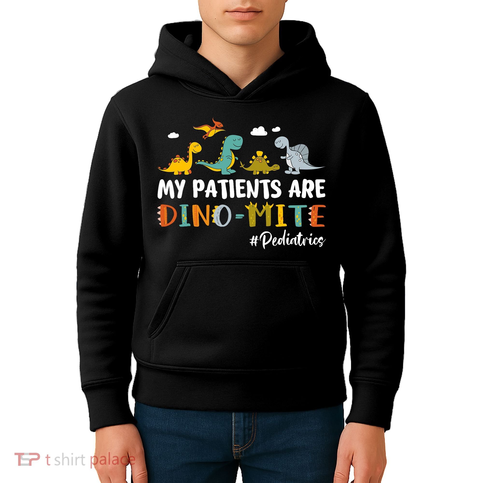Pediatric Nurse My Patients Are Dino-Mite Dinosaur  Kids Hoodie