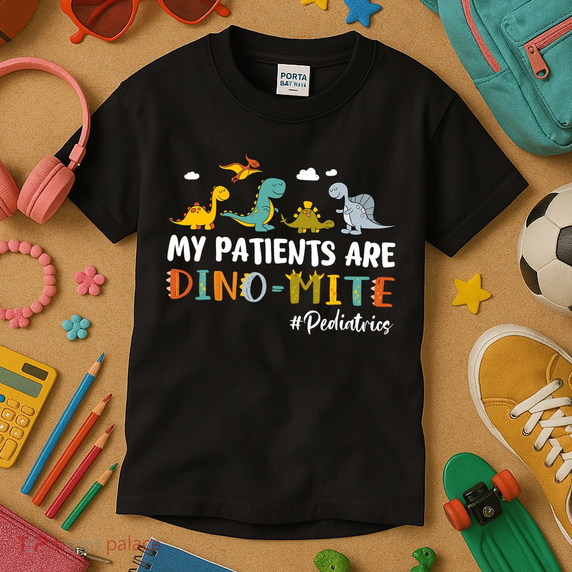 Pediatric Nurse My Patients Are Dino-Mite Dinosaur  Kids T-Shirt
