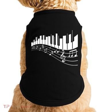 Piano Notes Musical Doggie Tank