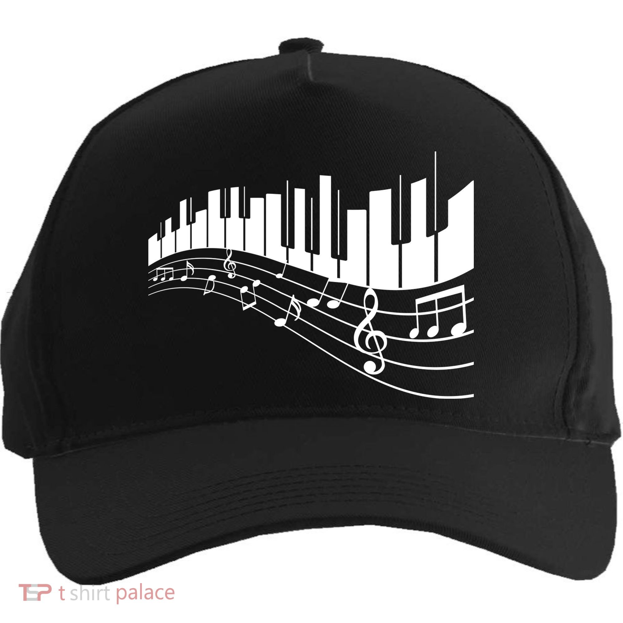 Piano Notes Musical Five-Panel Snapback Cap