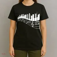 Piano Notes Musical T-Shirt thumb 4