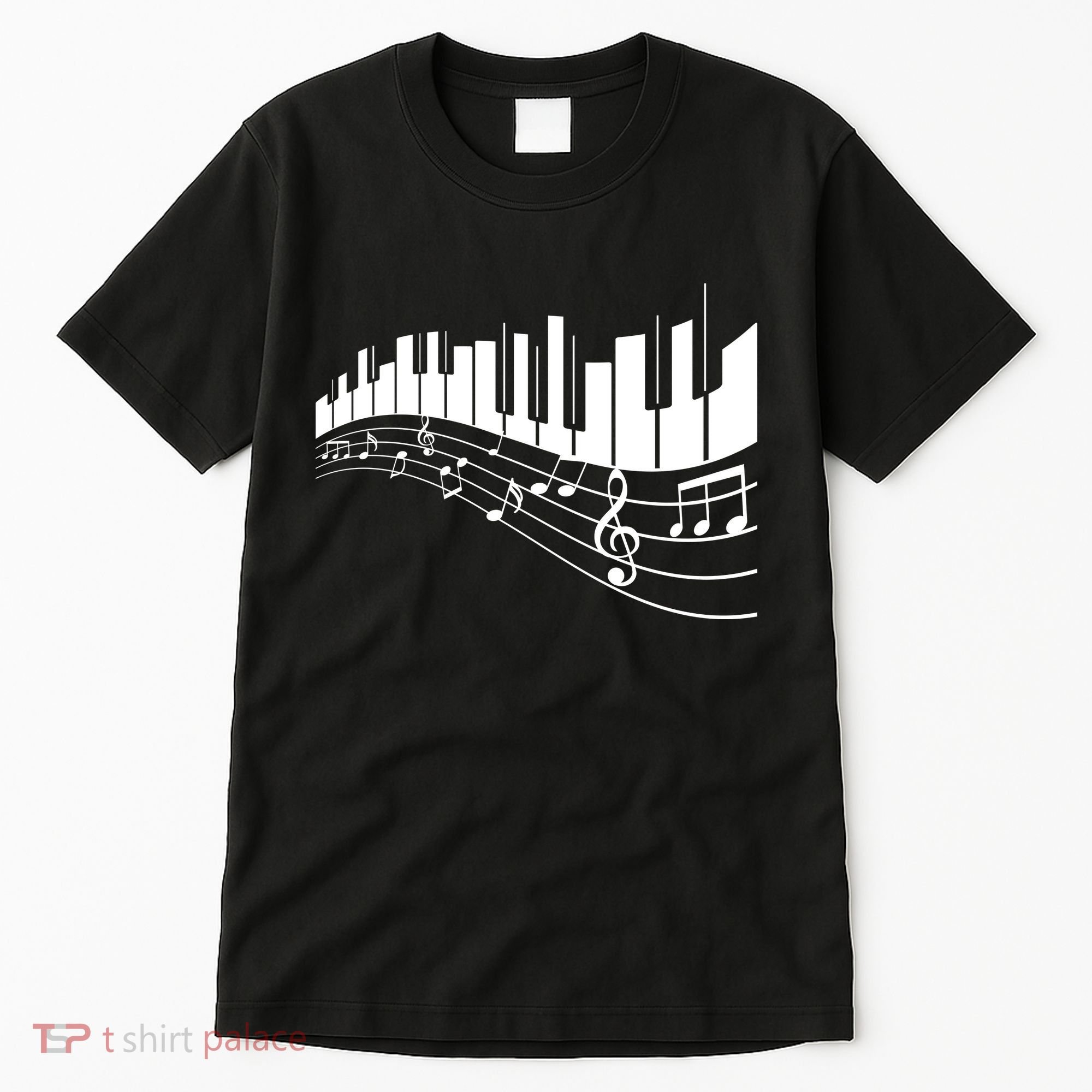 Piano Notes Musical Tall T-Shirt