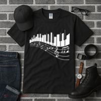 Piano Notes Musical Tall T-Shirt thumb 3