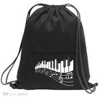 Piano Notes Musical Sweatshirt Cinch Pack Bag thumb 0