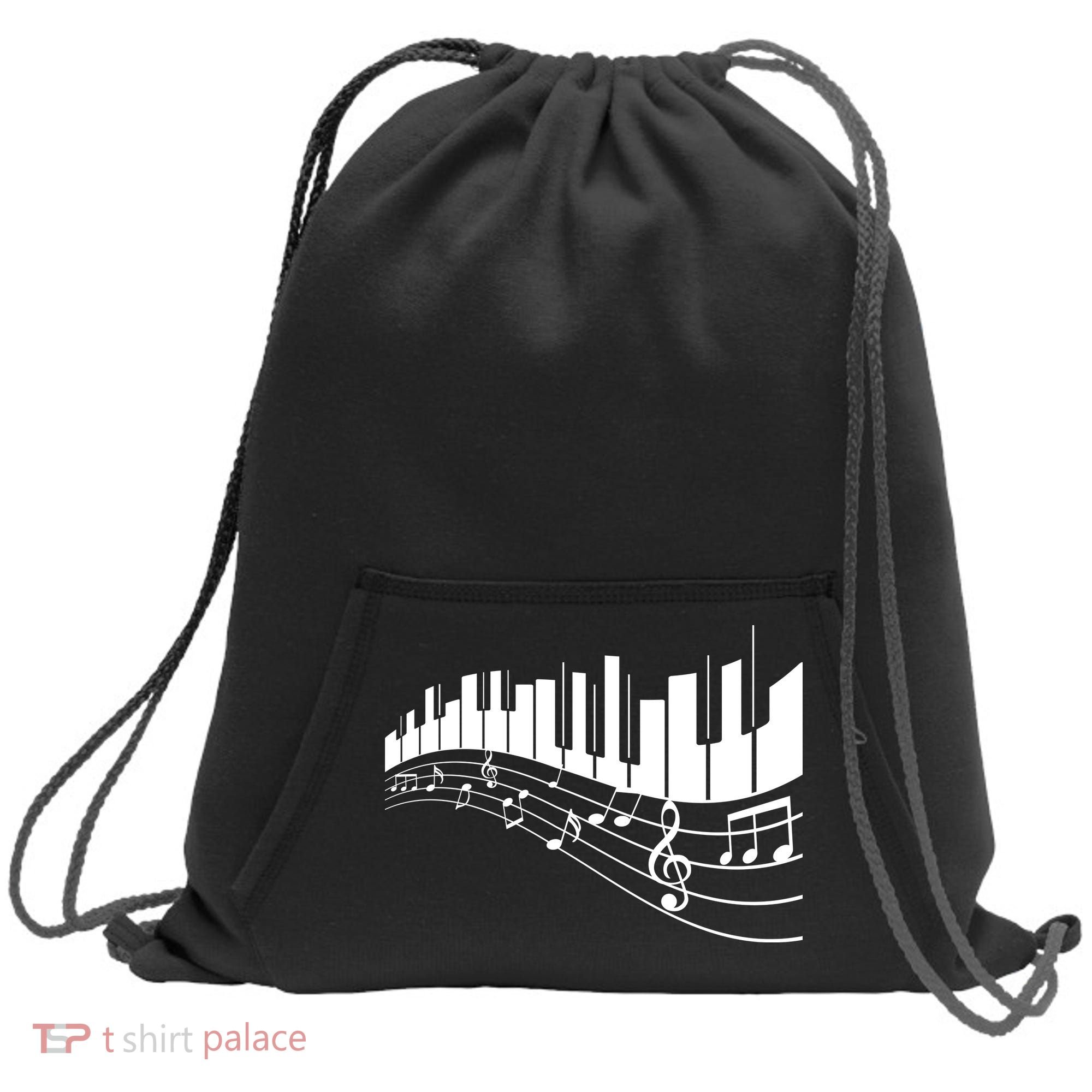 Piano Notes Musical Sweatshirt Cinch Pack Bag