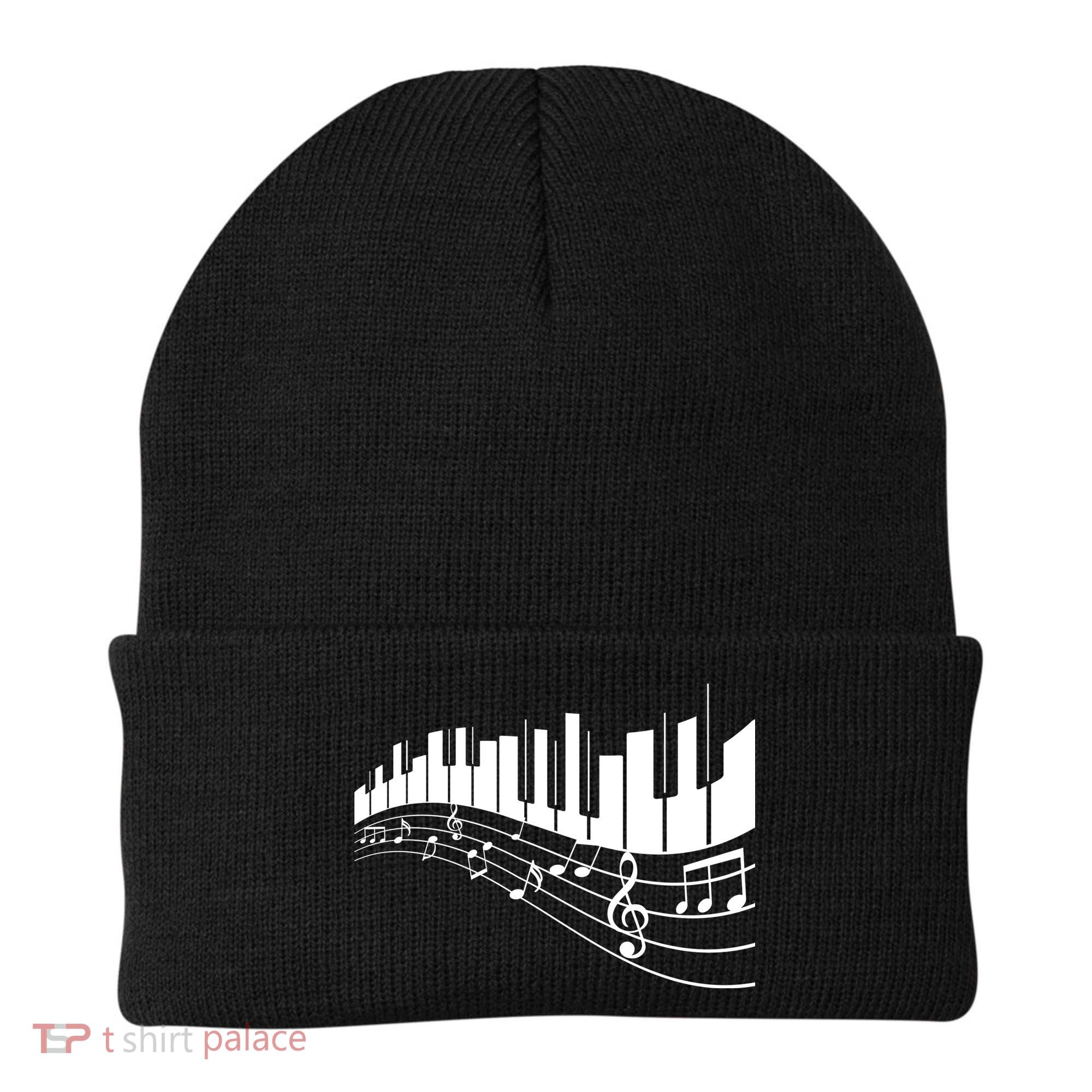 Piano Notes Musical Beanie