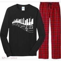 Piano Notes Musical Long Sleeve Pajama Set thumb 0