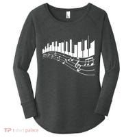 Piano Notes Musical Women's Perfect Tri Tunic Long Sleeve Shirt thumb 0