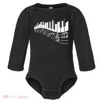 Piano Notes Musical Baby Long Sleeve Bodysuit thumb 0