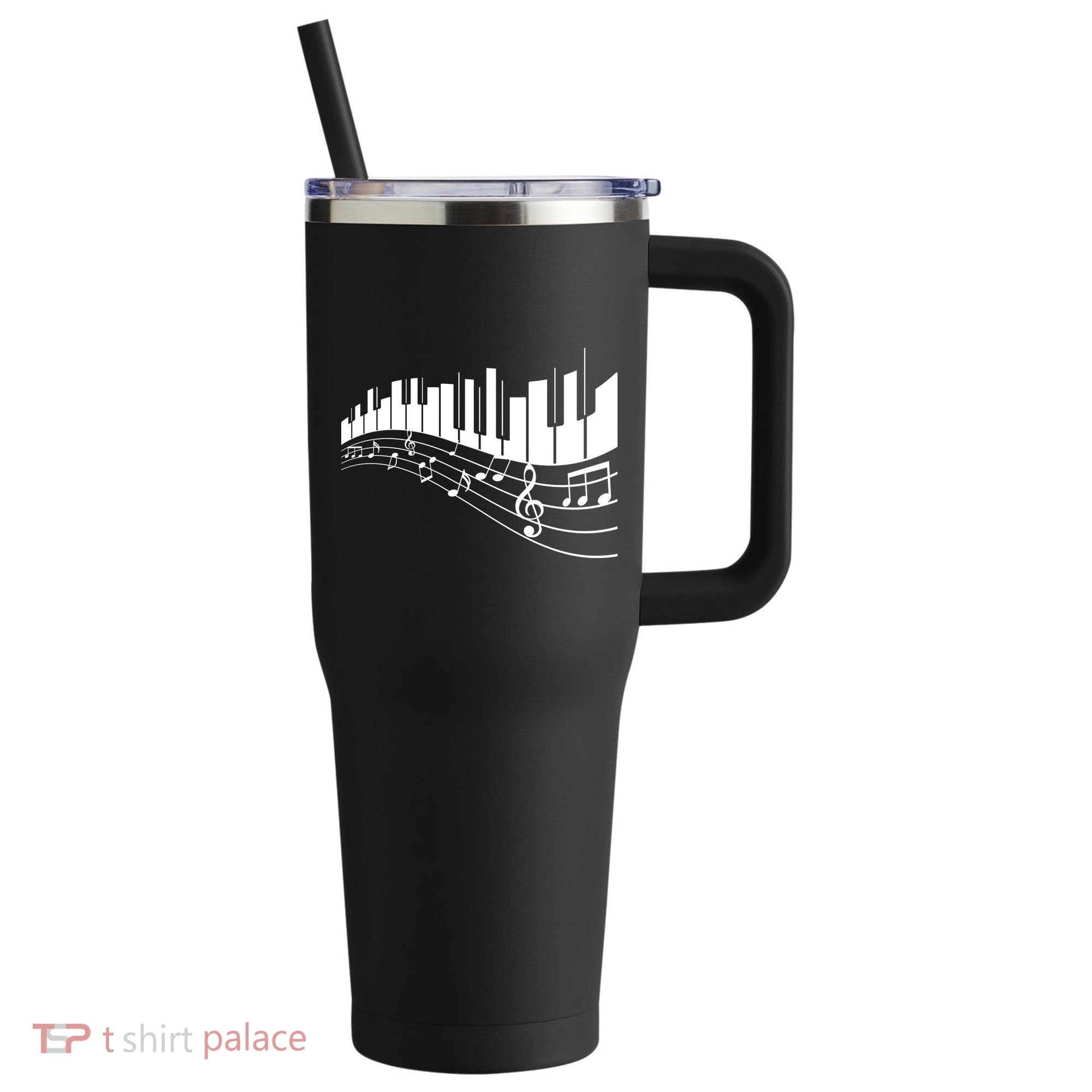 Piano Notes Musical 40oz Vacuum Insulated Stainless Steel Travel Tumbler