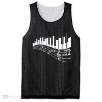 Piano Notes Musical Mesh Reversible Basketball Jersey Tank thumb 0
