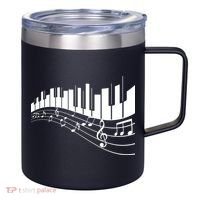 Piano Notes Musical 12oz Stainless Steel Coffee Mug thumb 0