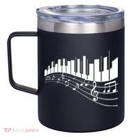 Piano Notes Musical 12oz Stainless Steel Coffee Mug thumb 2