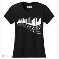 Piano Notes Musical Women's Cooling Performance Crew T-Shirt thumb 0