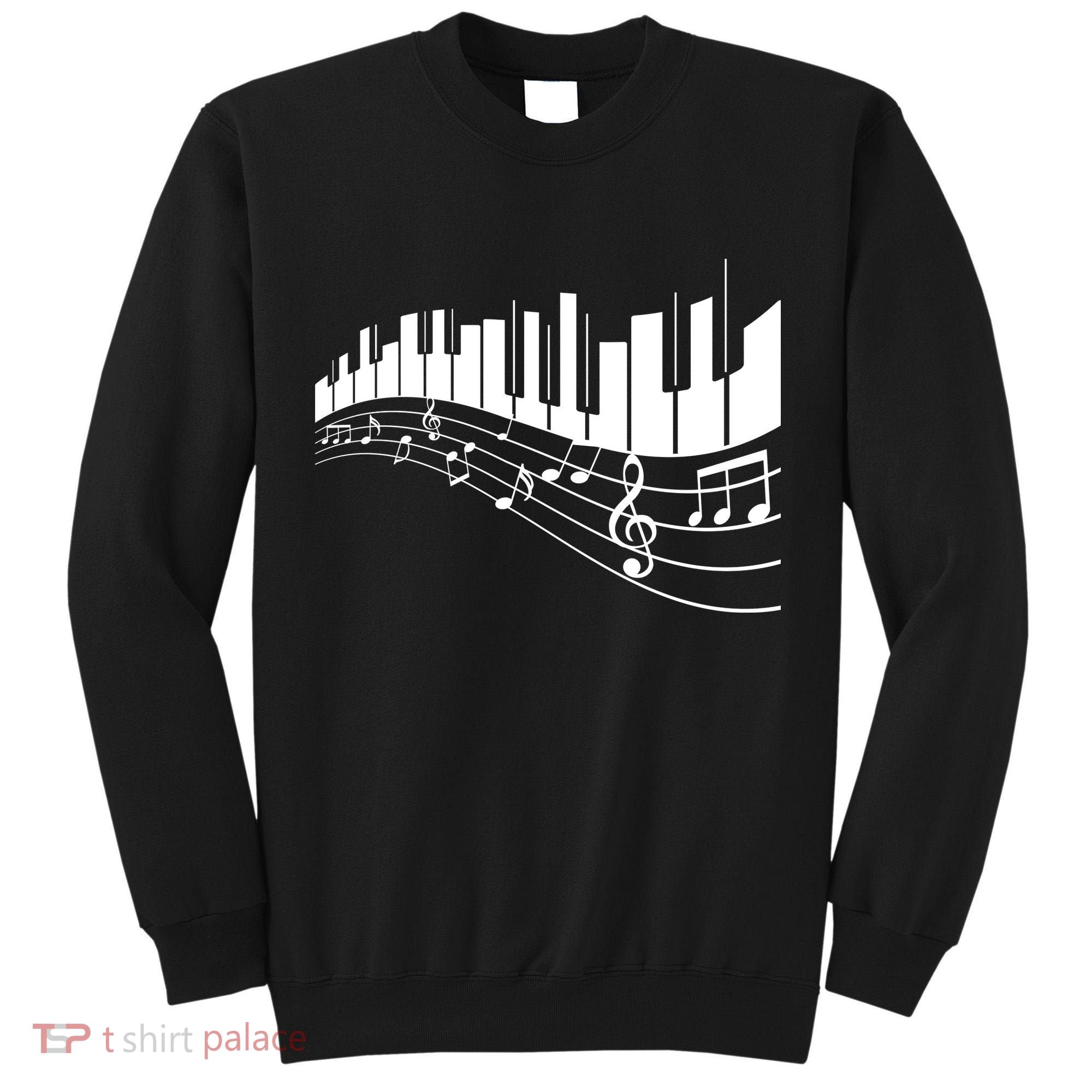 Piano Notes Musical Tall Sweatshirt