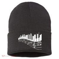 Piano Notes Musical Sustainable Knit Beanie thumb 0
