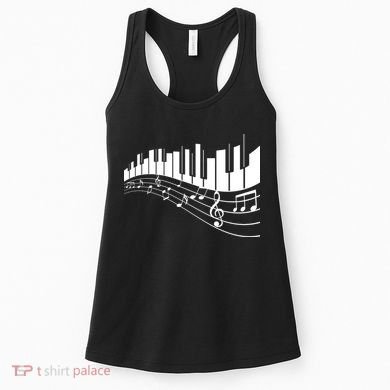 Piano Notes Musical Women's Tank Top