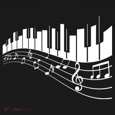 Piano Notes Musical Tall Hoodie