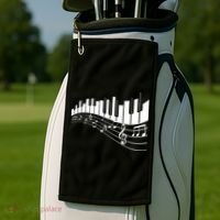 Piano Notes Musical Golf Towel thumb 2