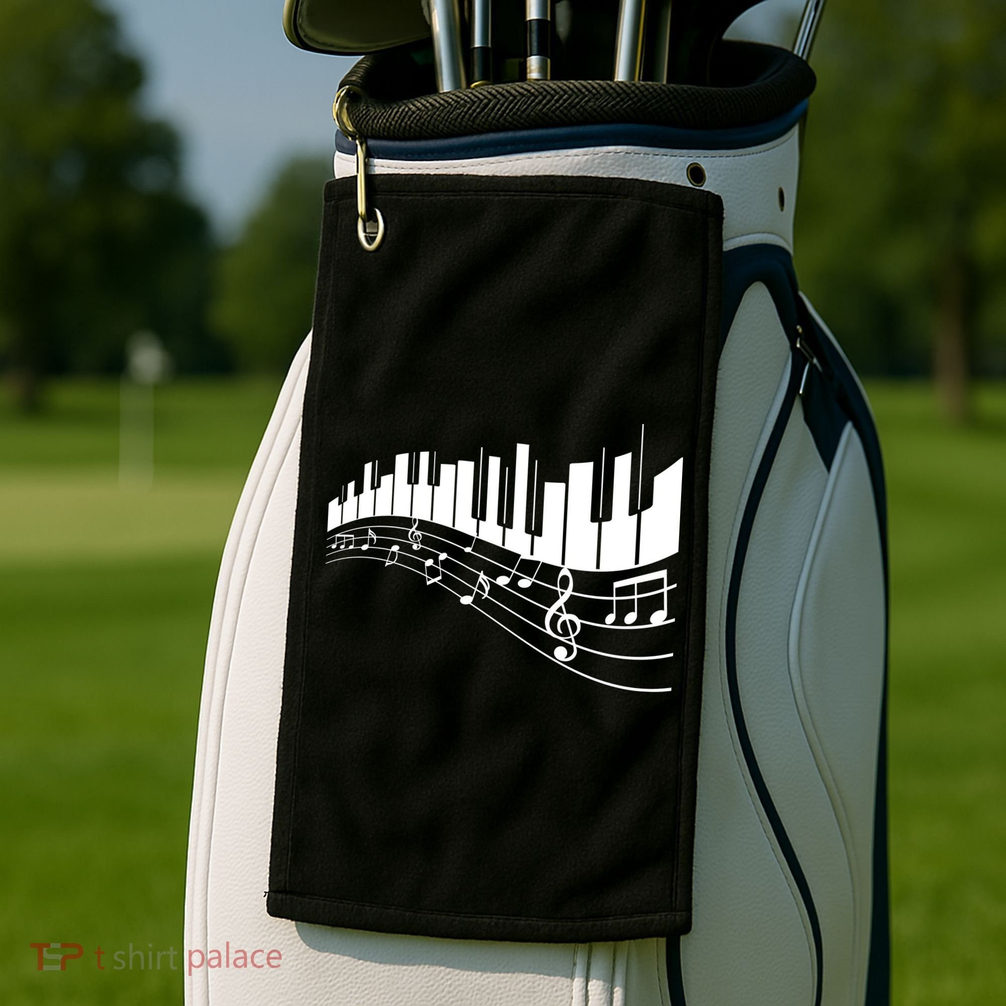 Piano Notes Musical Golf Towel