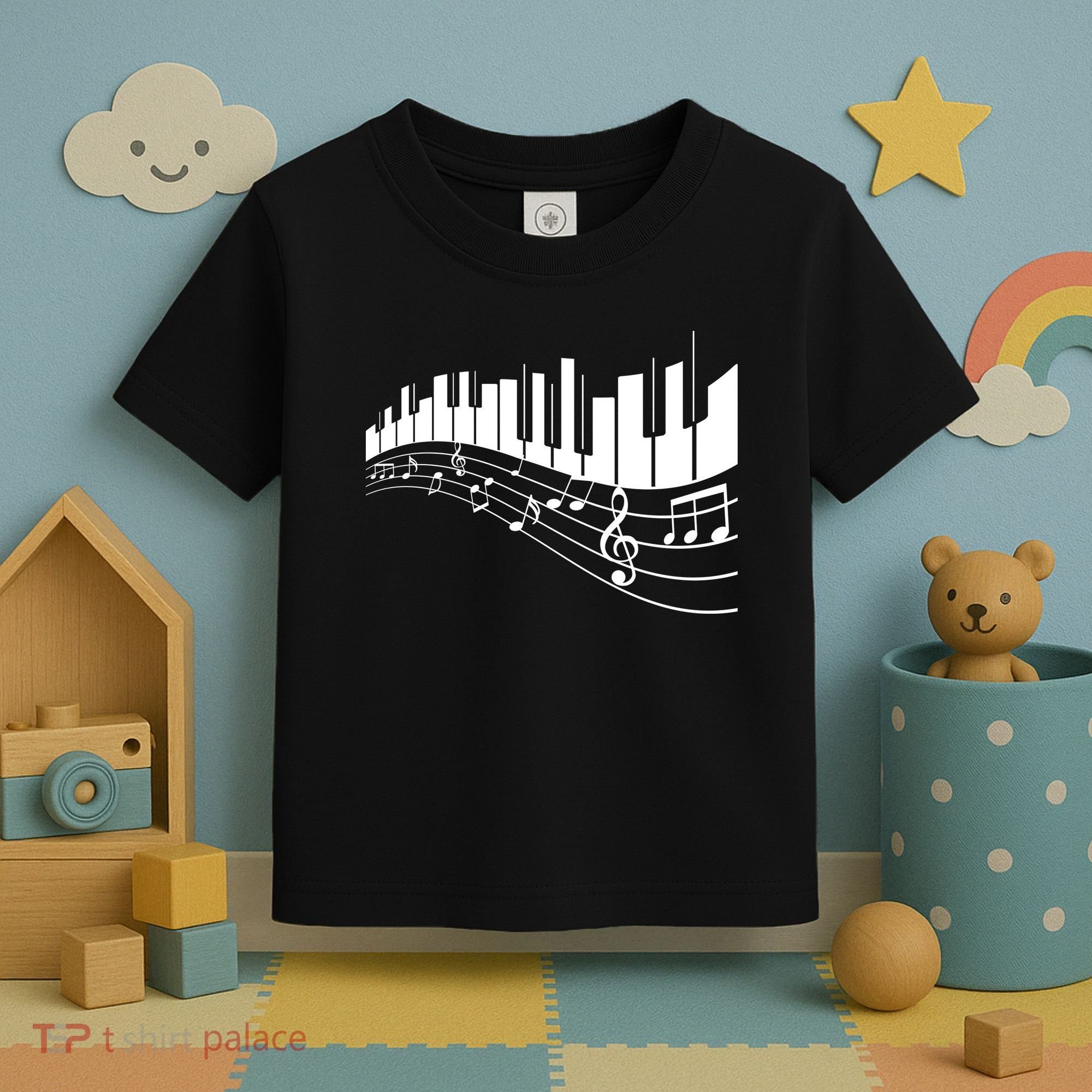Piano Notes Musical Toddler T-Shirt