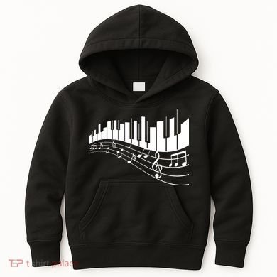 Piano Notes Musical Kids Hoodie
