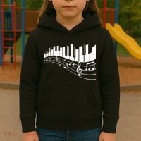 Piano Notes Musical Kids Hoodie thumb 3