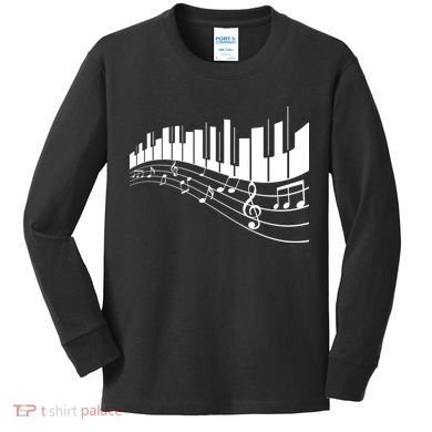 Piano Notes Musical Kids Long Sleeve Shirt
