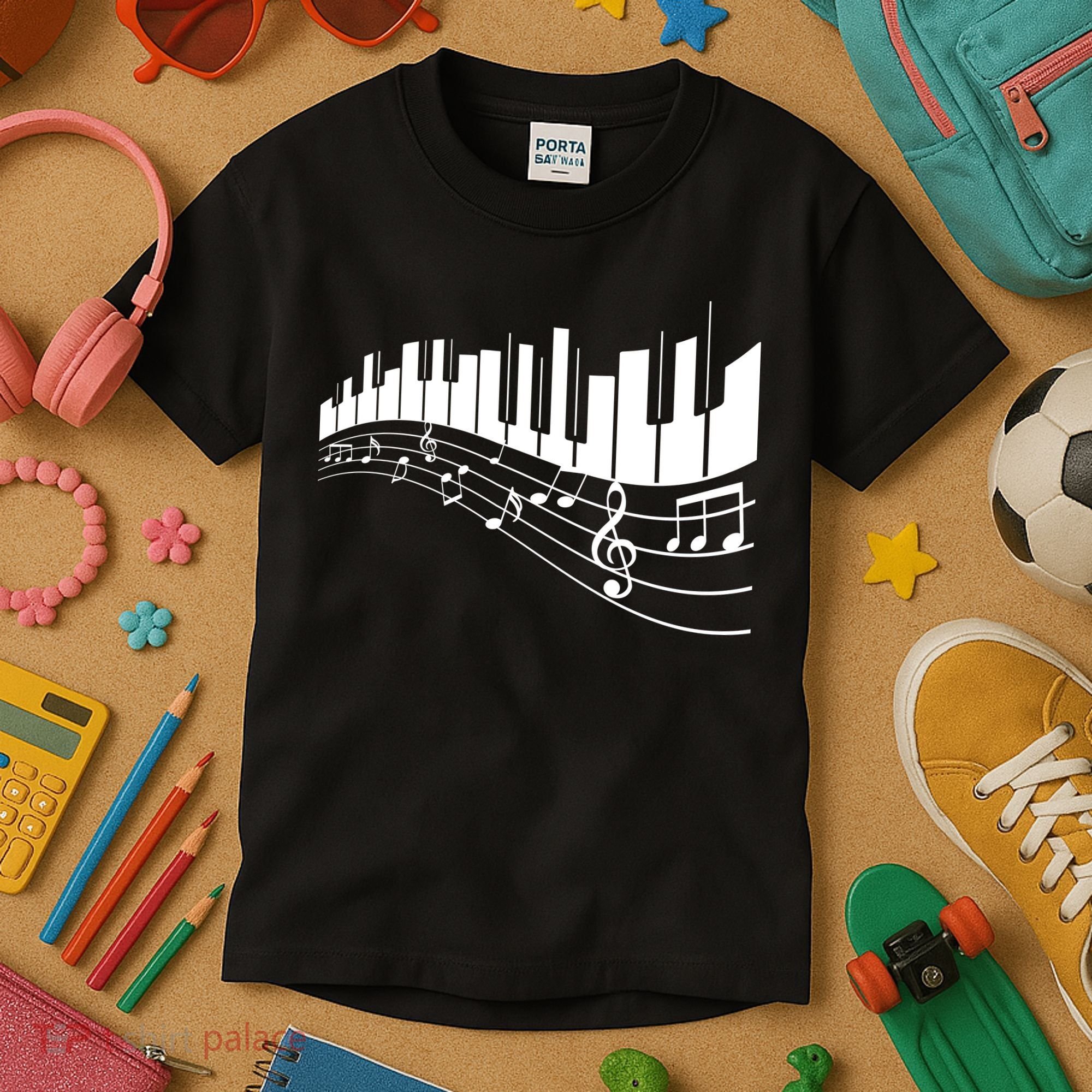 Piano Notes Musical Kids T-Shirt