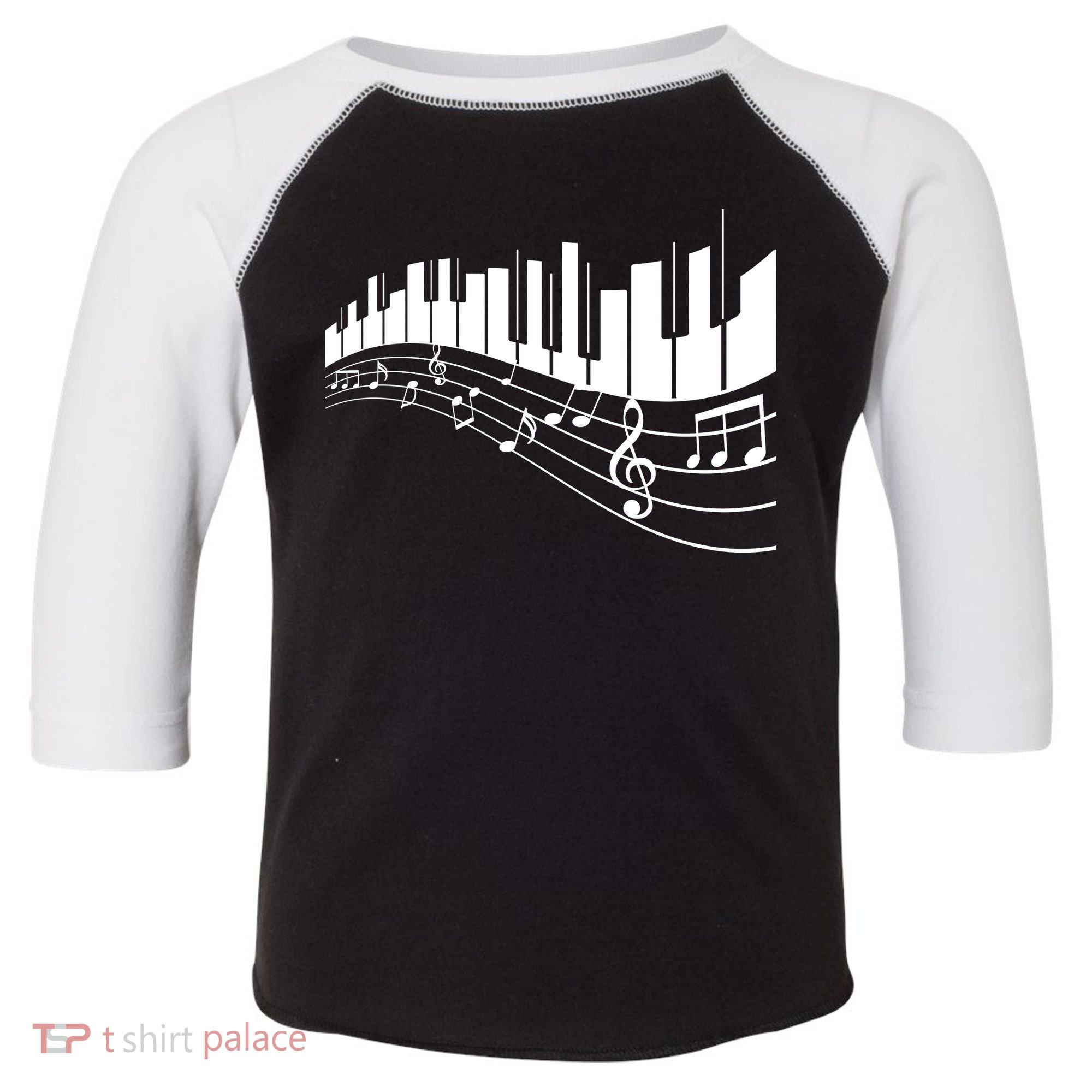 Piano Notes Musical Toddler Fine Jersey T-Shirt