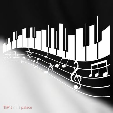 Piano Notes Musical Toddler Fine Jersey T-Shirt