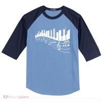 Piano Notes Musical Raglan Baseball Sleeve Shirt thumb 0