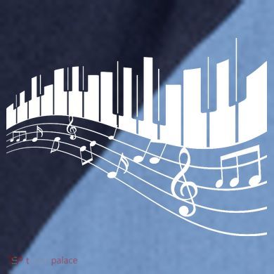 Piano Notes Musical Raglan Baseball Sleeve Shirt