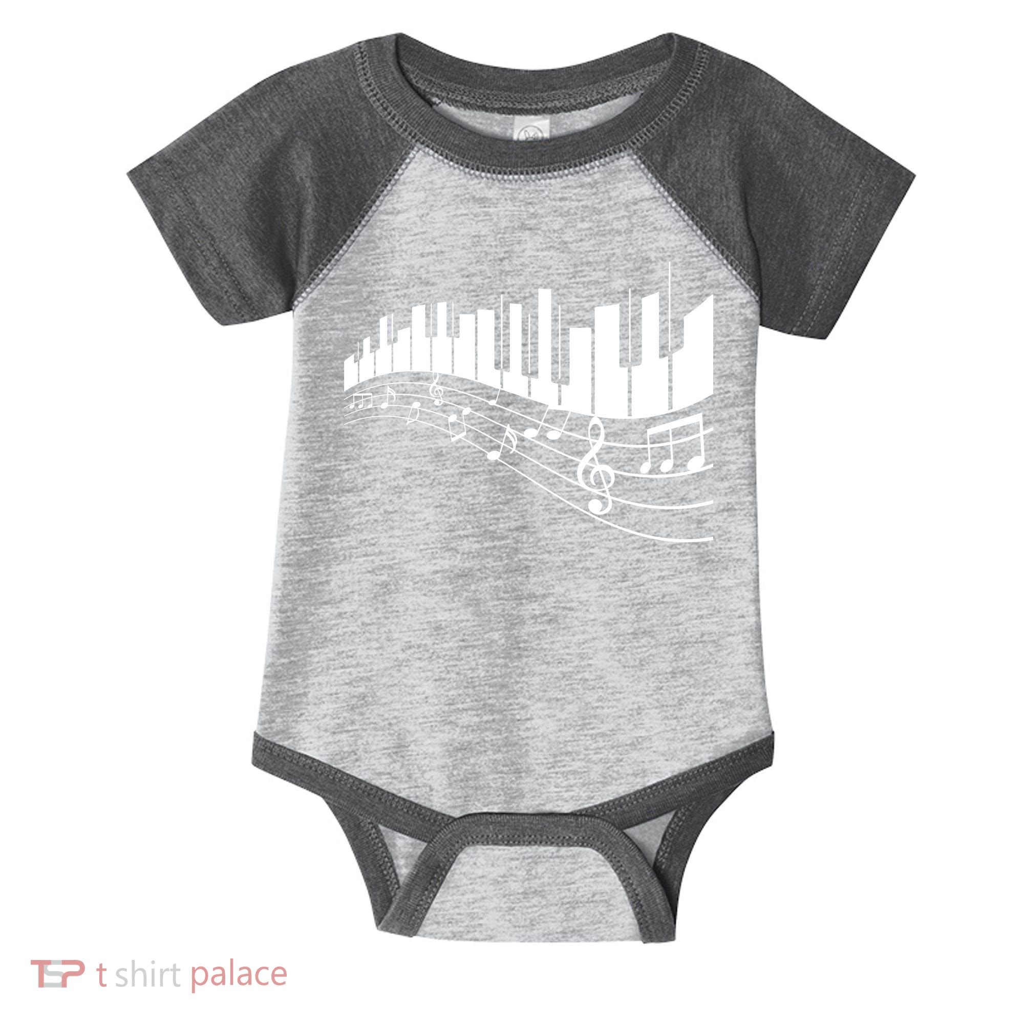 Piano Notes Musical Infant Baby Jersey Bodysuit