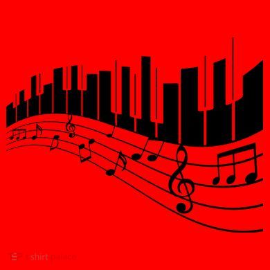 Piano Notes Musical Santa Hat