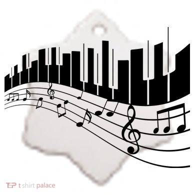 Piano Notes Musical Ceramic Ornament