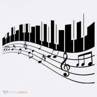 Piano Notes Musical Garment-Dyed Sweatshirt thumb 2