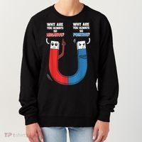 Positive Negative Magnet Science Chemistry Geek Women's Sweatshirt thumb 0