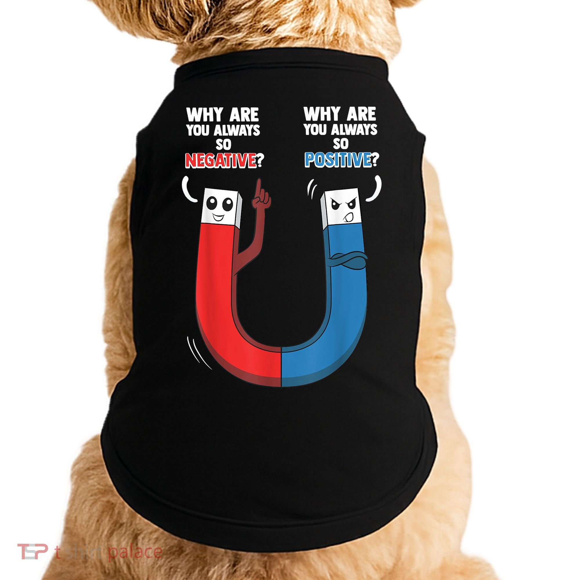 Positive Negative Magnet Science Chemistry Geek Doggie Tank