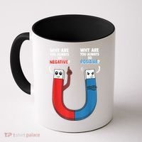 Positive Negative Magnet Science Chemistry Geek Coffee Mug thumb 0