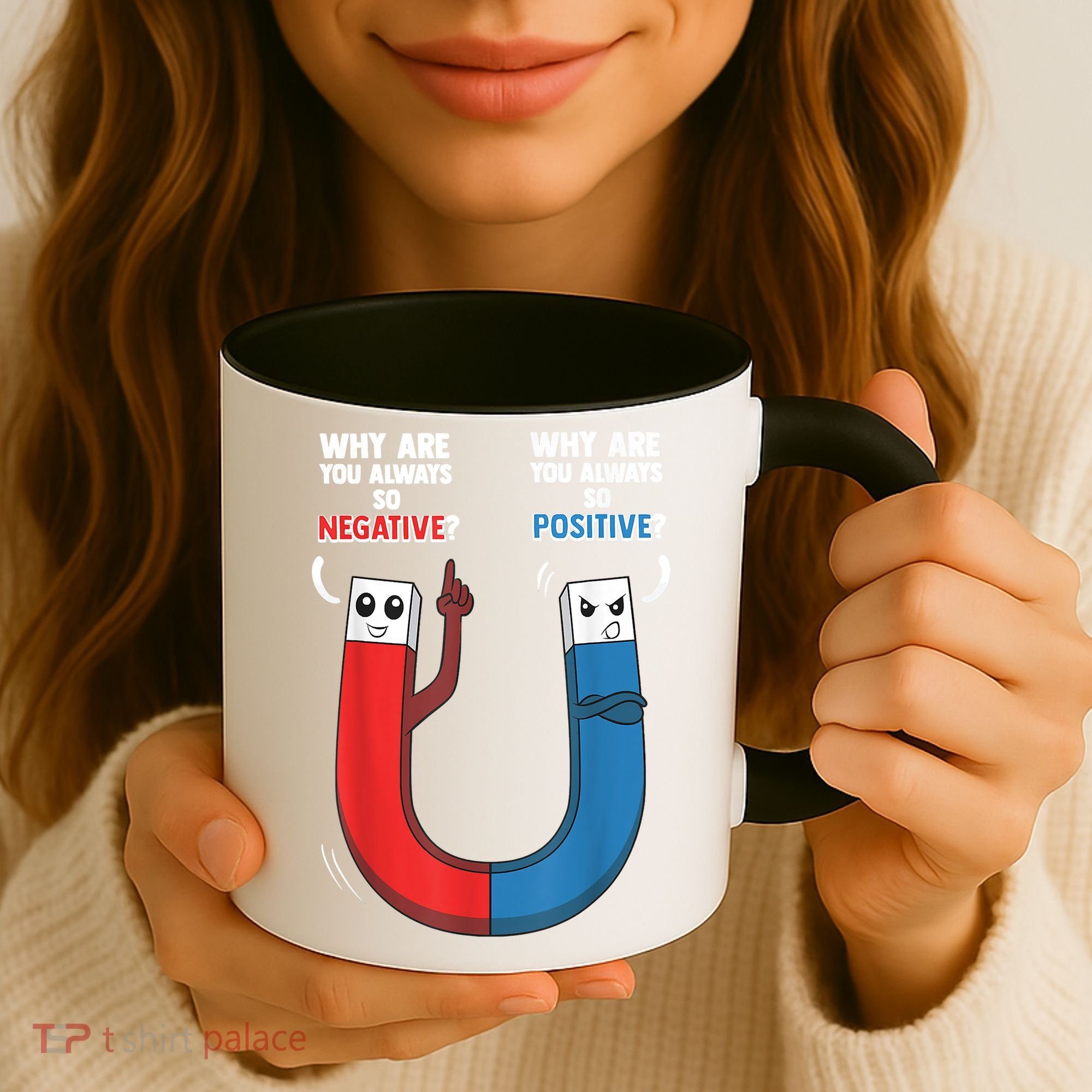 Positive Negative Magnet Science Chemistry Geek Coffee Mug