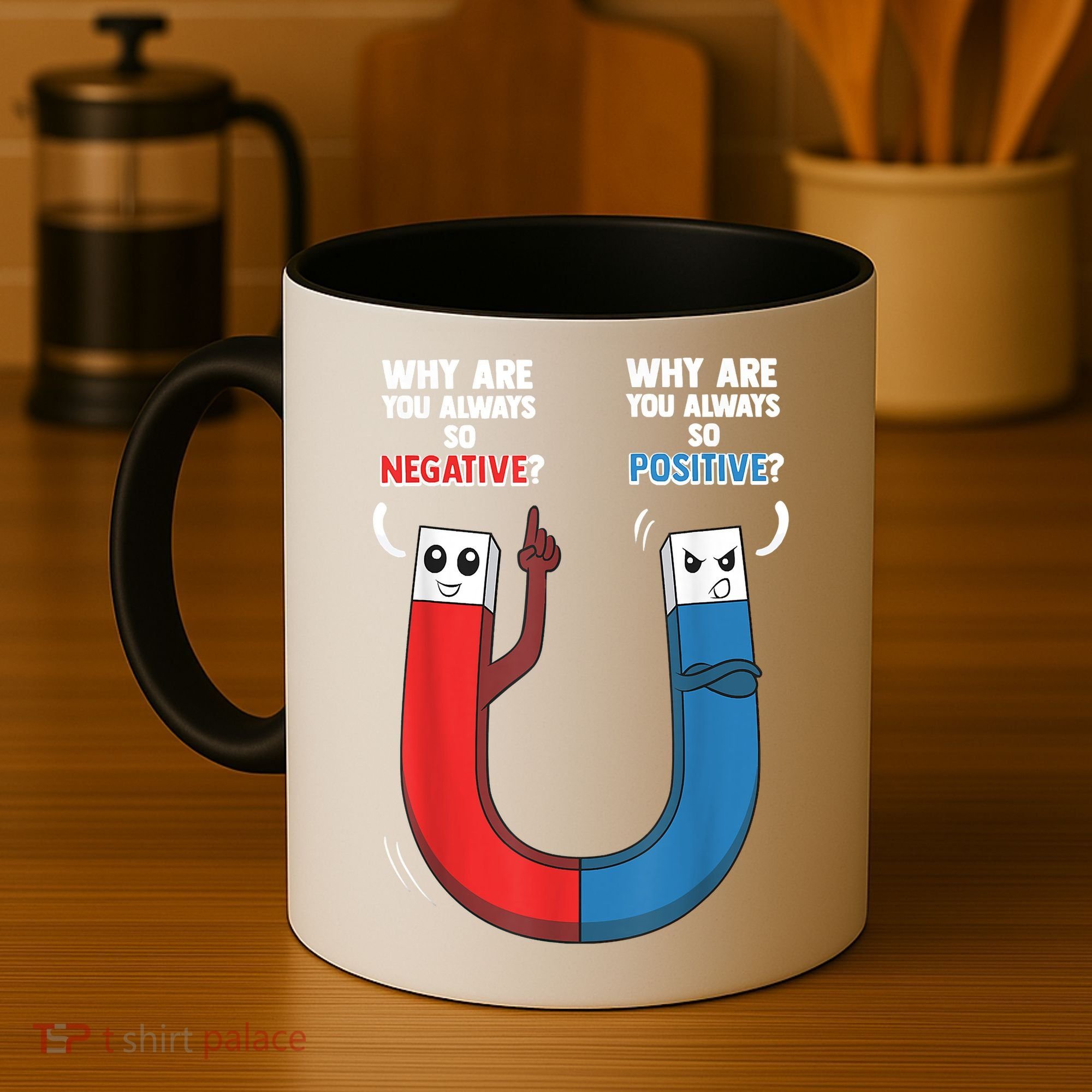 Positive Negative Magnet Science Chemistry Geek Coffee Mug