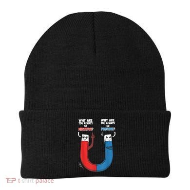 Positive Negative Magnet Science Chemistry Geek Beanie