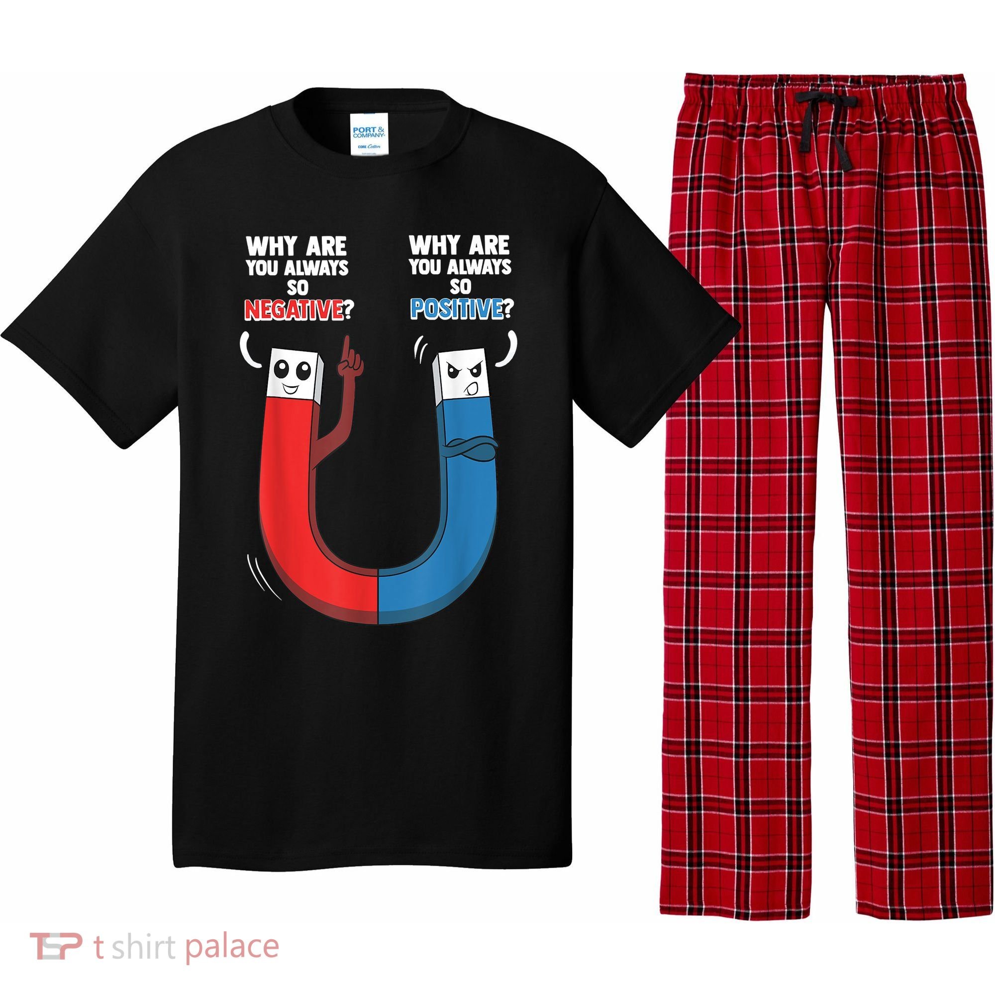 Positive Negative Magnet Science Chemistry Geek Pajama Set