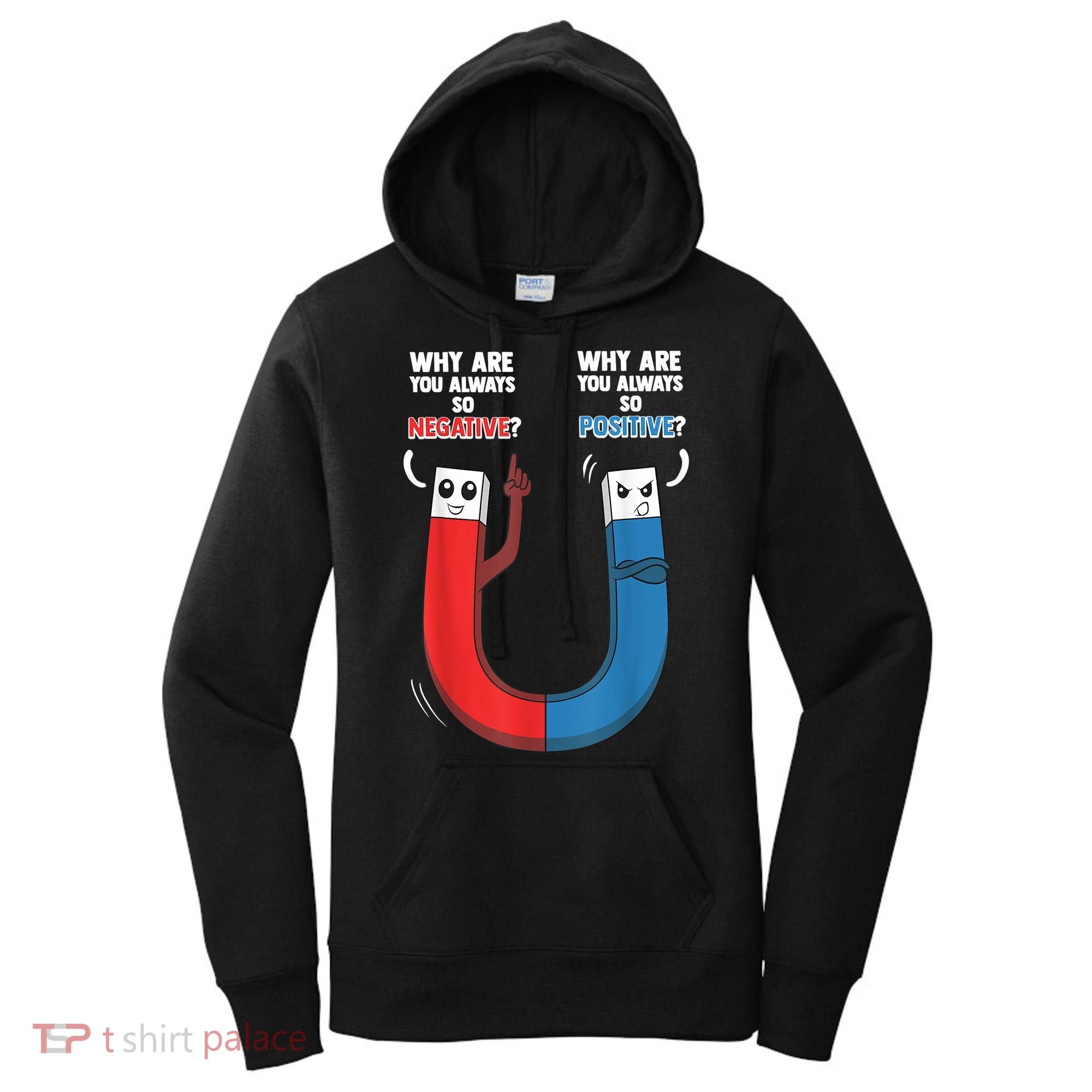 Positive Negative Magnet Science Chemistry Geek Women's Hoodie